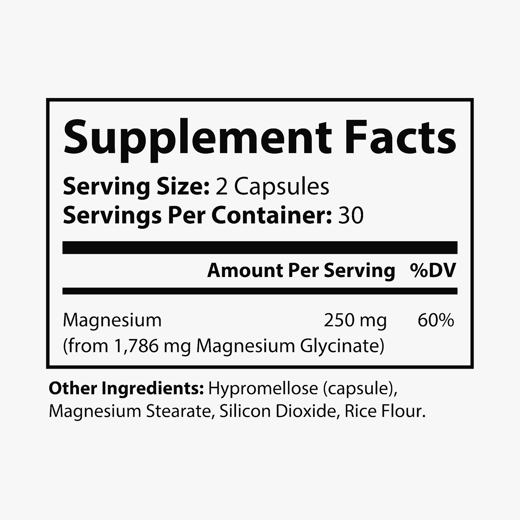 Puravi USA - Magnesium Glycinate (60 Capsules)