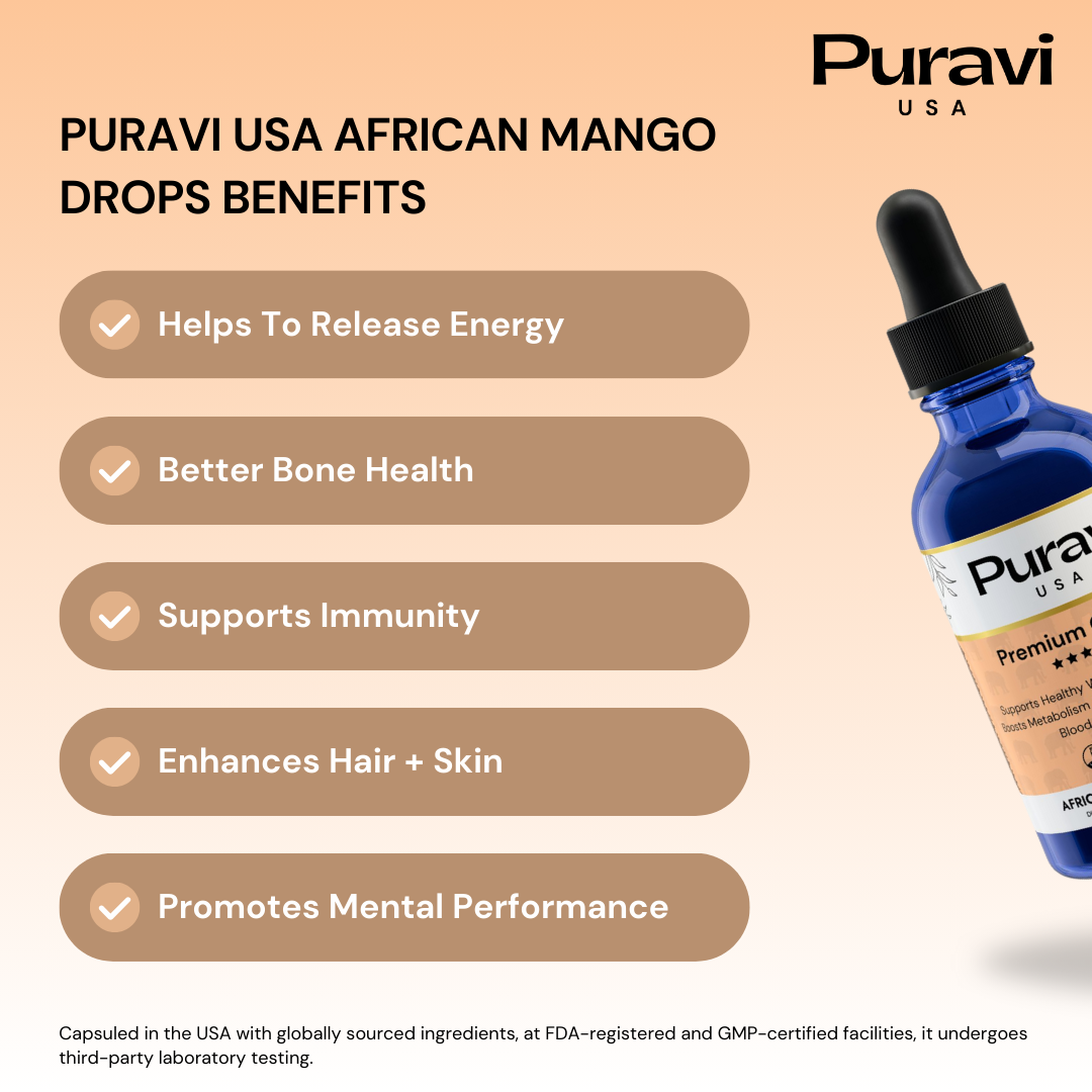 Puravi USA - African Mango Drops (60ml, 2fl.oz)