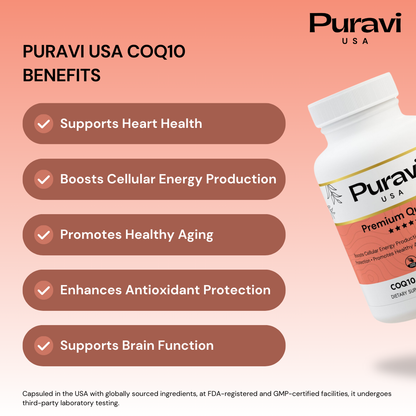 Puravi USA - CoQ10 (Ubiquinone) (30 Capsules)