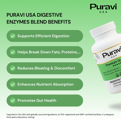 Puravi USA - Digestive Enzyme Blend  (60 Capsules)