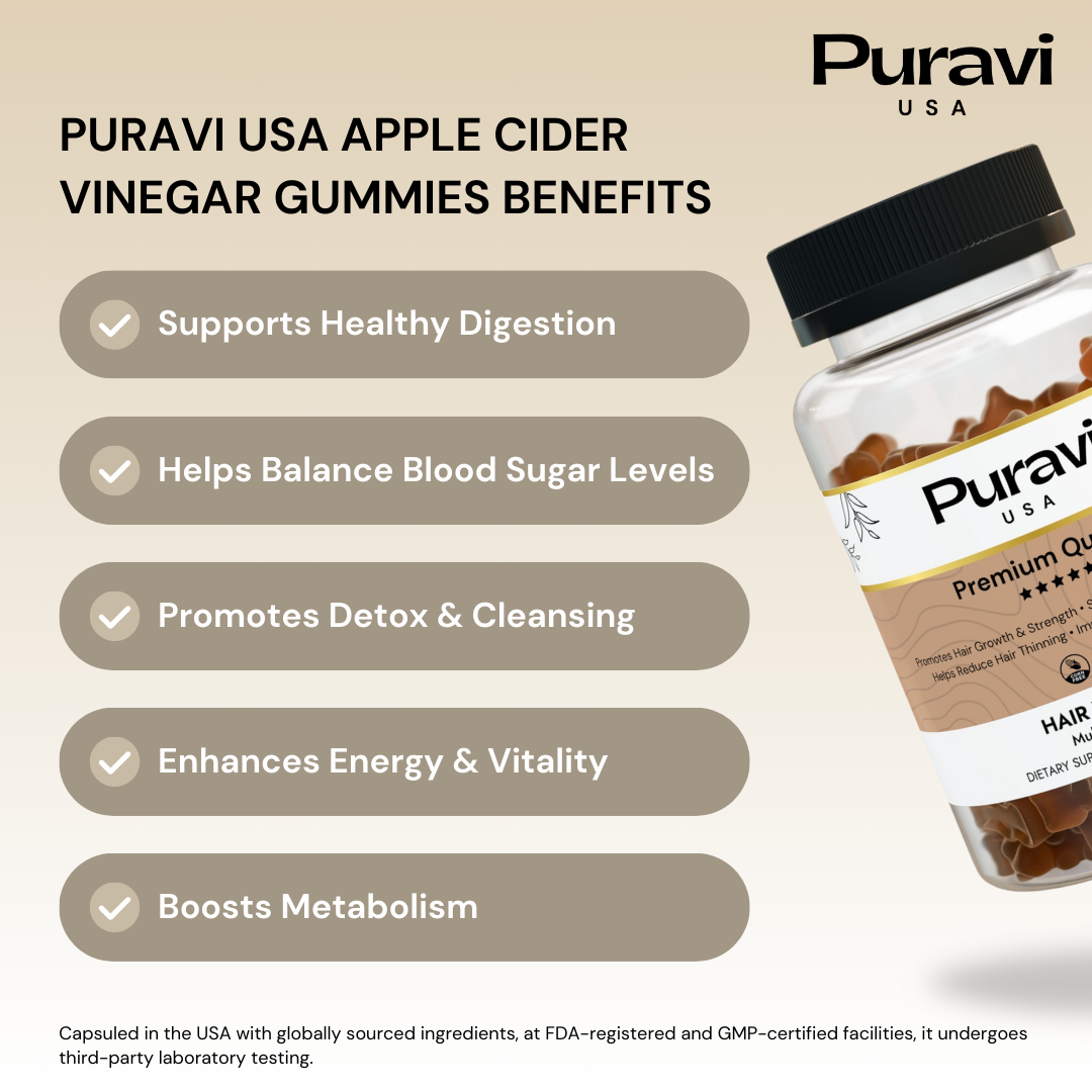 Puravi USA - Hair Vitamin Gummies (60 Gummies)