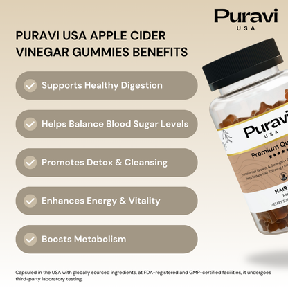 Puravi USA - Hair Vitamin Gummies (60 Gummies)