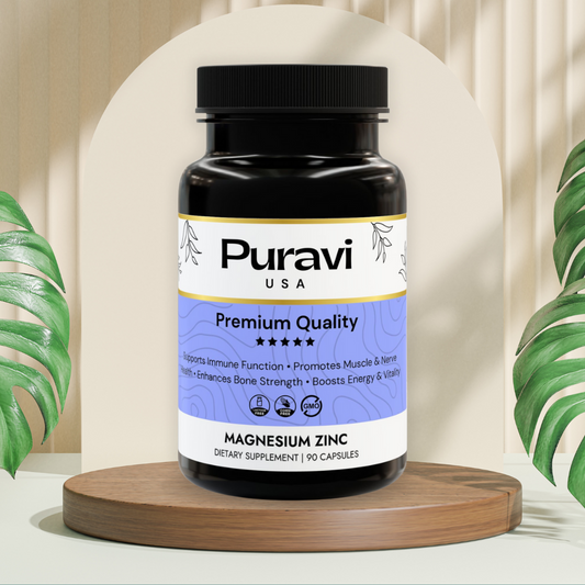 Puravi USA - Magnesium Zinc (90 Capsules)