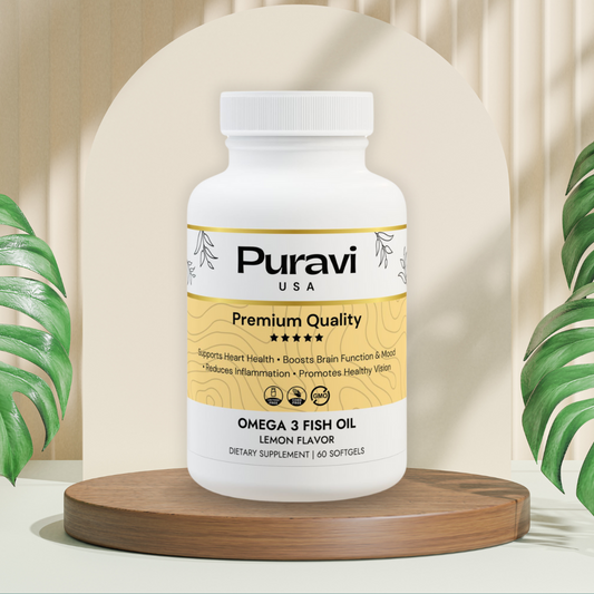 Puravi USA - Omega 3 Fish Oil (60 Softgels)